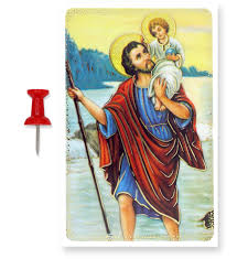 st christopher protection prayer card