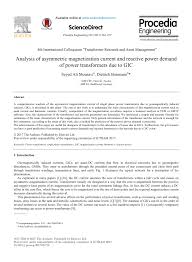 Flughafenstraße 4 99092 erfurt germany. Pdf Analysis Of Asymmetric Magnetization Current And Reactive Power Demand Of Power Transformers Due To Gic