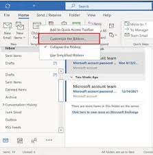 fix outlook search bar missing