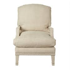 Features attractive nailheads finished in antique brass. Stanhope Armchair Oka
