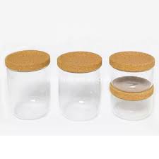 Storage Glass Jars With Cork Lids