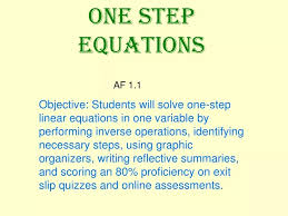 Ppt One Step Equations Powerpoint