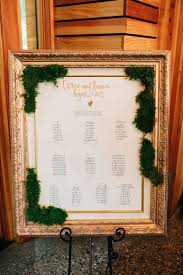 Gold And Moss Framed Seating Chart