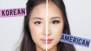 korean vs american makeup tranformation