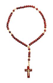 catholic wood beads mini rosary by