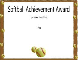 Softball Certificate Award 2 50 Softball Trophies Sports