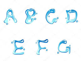 Water Droplet Fonts Water Drop Type Font Stock Vector