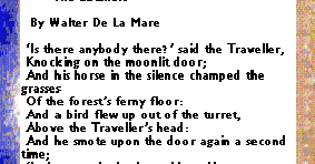 Walter Del La Mare's Poem The Listeners