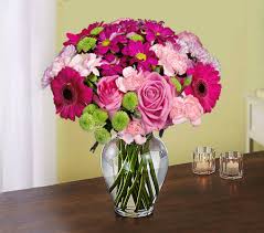 pinkastic mixed flowers arrangement