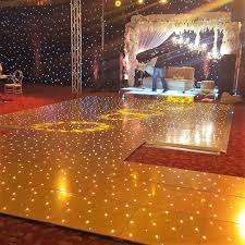 gold led dance floor afled lighting
