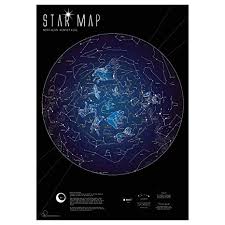 Maps International Glow In The Dark Poster Stars Constellations Map 59 X 84 Cm
