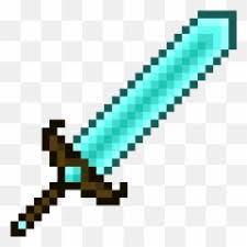 This icon is a png icon, belong to minecraft icon sets. Free Transparent Minecraft Diamond Sword Png Images Page 1 Pngaaa Com