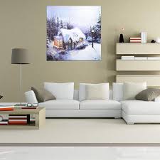 Snow House Frameless Canvas