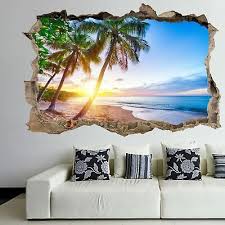 Caribbean Tropical Beach Sunset Wall