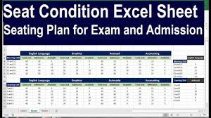 make seating plan for exam in excel