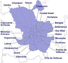 Madrid de los distritos son las divisiones administrativas que comparten madrid en 21 distritos. Mapa Madrid Capital Por Distritos Madrid Gifex