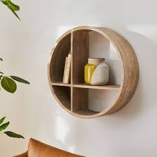 Round Shaped Wood Wall Shelves 26