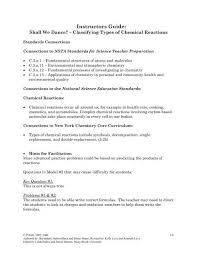 Chemical Reactions Key