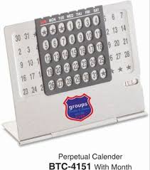 English Metal Perpetual Calendars