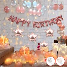rose gold birthday party decorations