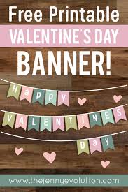 valentine home decor banner free printable