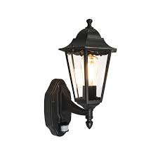 Outdoor Wall Lantern Black With Motion