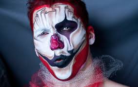 784884 sad clown face makeup clown