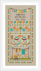 Baby Bunting Birth Sampler By Little Dove Designs Printed Cross Stitch Chart