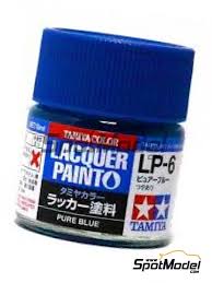 Pure Blue Lp 6 1 X 10ml Lacquer Paint Manufactured By Tamiya Ref Tam82106 Also 82106
