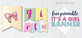 free printable it s a girl banner