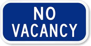 No Vacancy Sign, Blue, SKU: K-5404