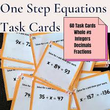 Task Cards Solving Algebraic One