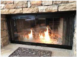 fireplace glass doors for majestic