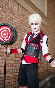 I wanted to make a male version of harley quinn that also had something joker like in it. Another Striking Male Harley Quinn Cosplay The Best Harley Quinn Costumes From Suicide Squad To Arkham Asylum Film