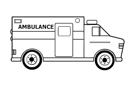 Ambulance printable coloring page, free to download and print. Easy Ambulance Coloring Page Coloring Books
