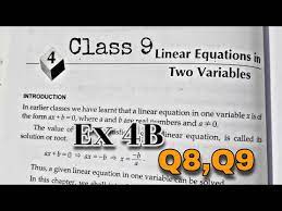 Ex 4b Q8 Q9 Class 9 Maths Linear