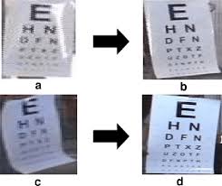 Scaled Images Of The Eye Chart Taken From The Minidv Cameras