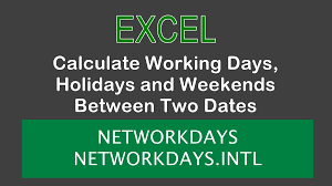 calculate working days and holidays in