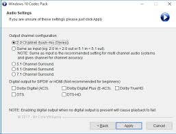 Codecs are needed for encoding and decoding (playing) audio and video. Download Windows 10 Codec Pack 2 1 9
