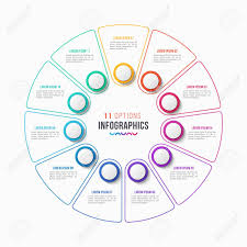 10 Parts Infographic Design Circle Chart