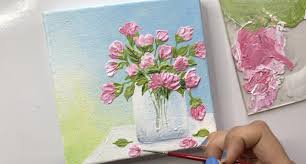 50 Easy Acrylic Paintings Of Flowers