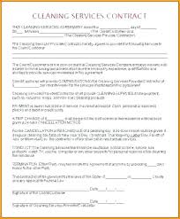 Cleaning Services Contract Template Free Valuable Sample Agreement