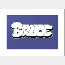 bruce name bubble graffiti style