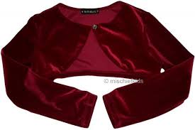 Kate Mack 29128 Red Velvet Bolero Shrug