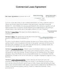Template For Property Lease Agreement Business Property