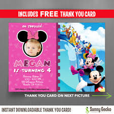 Decor Charming Mickey Mouse Clubhouse Invitations For Your Kids