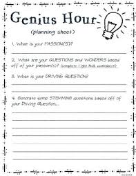 To create a page header/running head, insert page numbers flush right. Genius Hour Planning Worksheets Teaching Resources Tpt