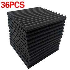 36pcs Black Grey Acoustic Wall Panels
