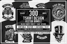 white vector t shirt designs bundle