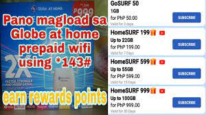 how to load globe at home prepaid wifi